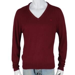 Christian Dior Maroon V Neck Sweater